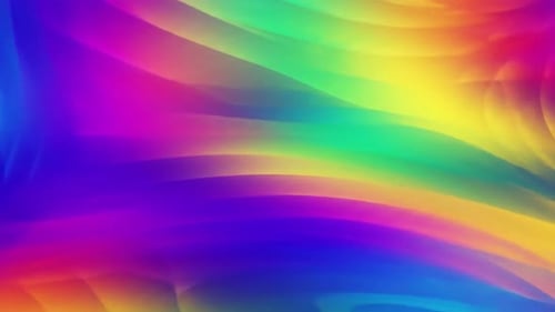 Abstract Fluid Rainbow Color Wave Background Loop