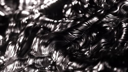 Abstract black and white shiny metal. Loop animation