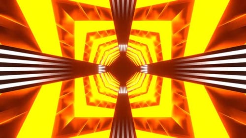 Orange And White Neon Endless Arrow Tunnel Background Vj Loop In 4K