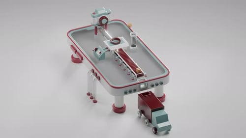 3D Loop Satisfying Online Shopping Animation