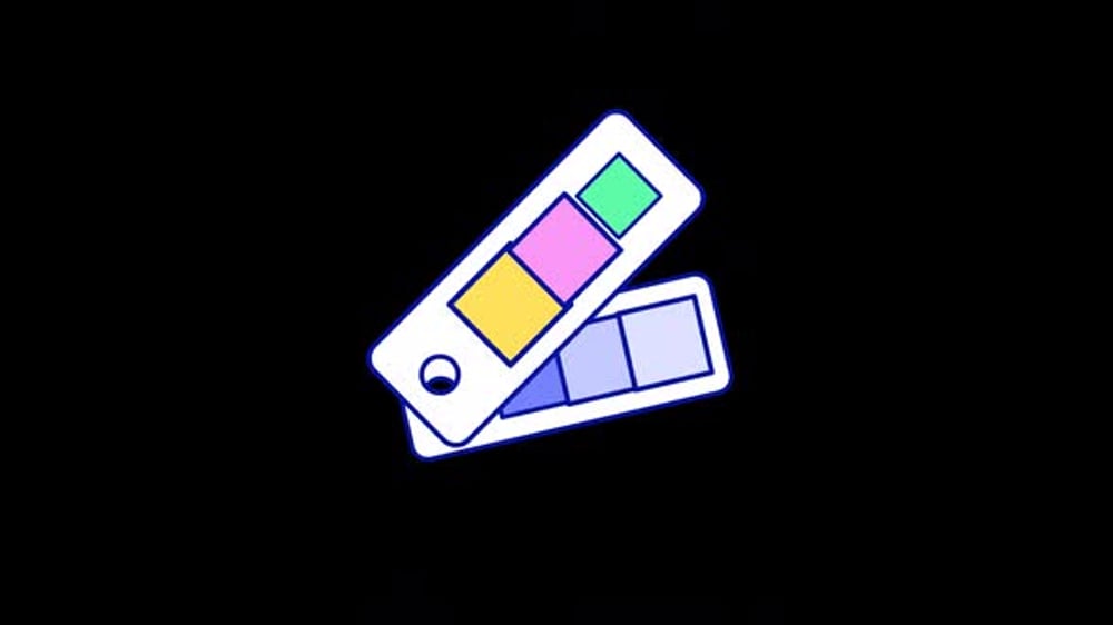Flat Design Color Palette Rotating Animation, Elements Motion Graphics ...