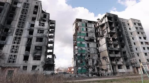 Occupying Russian Ruins Images Bomb Attacks