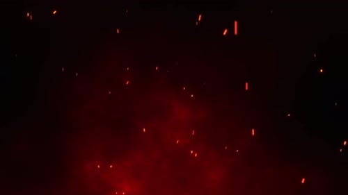 Fiery Sparks and Burning Embers Seamless Loop Background