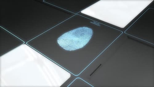Futuristic Digital Fingerprint Interface