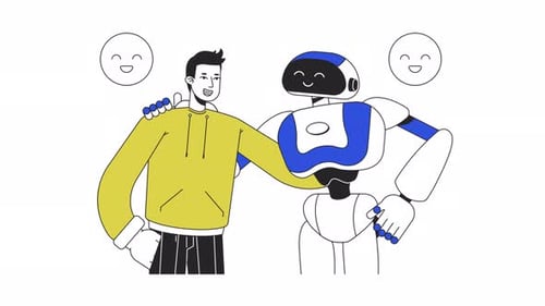 Animación con IA de abrazos humanos