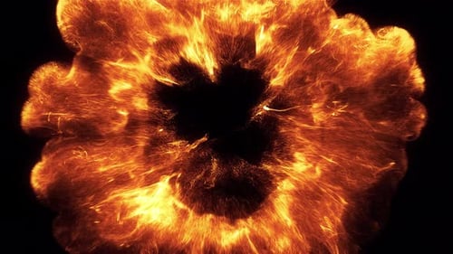 Intensiver feuriger Schockwellen-Explosionseffekt mit Alphakanal-Transparenz