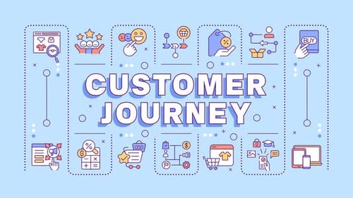 Customer Journey Infographic with Animated Line Icons