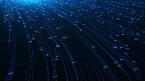 Abstract Futuristic Wireframe Technology Cyberspace Hexagon Wave Motion Dots Lines Digital