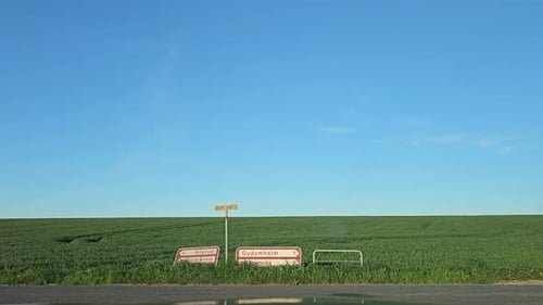POV drive in rural denmark in spring