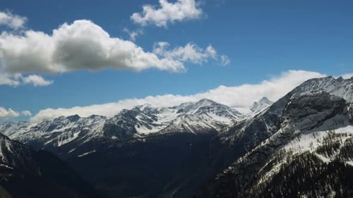 Time-Lapse of Snowy Alps