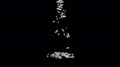 Falling Dollar Bills Loop Animation