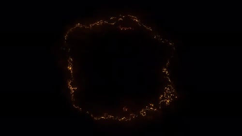 Abstract Energetic Glowing Ring Reveal Animation