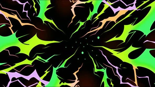Comic Burst Lightning Background, Psychedelic Hand Drawn Zap Rays Anime FX Animation