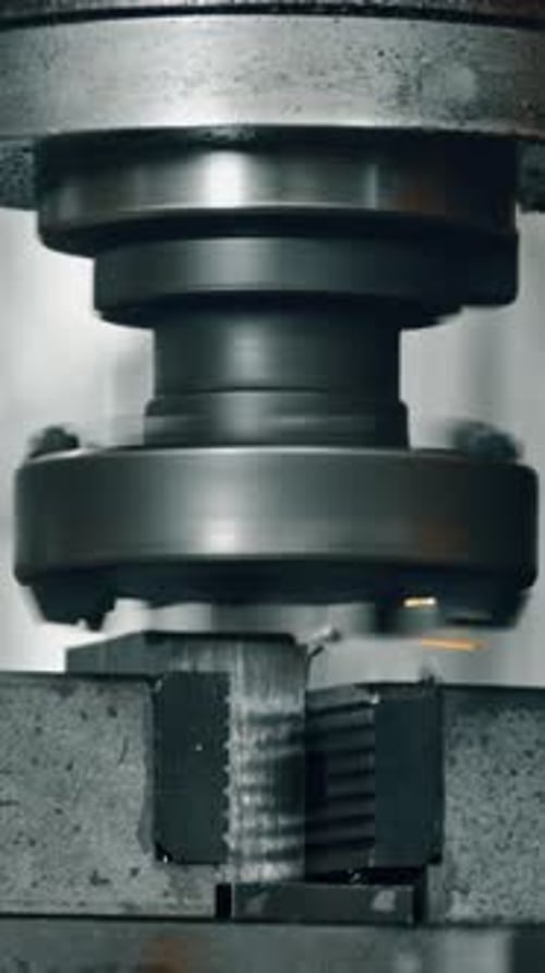 Metal Cutting Machine Tool Close Up