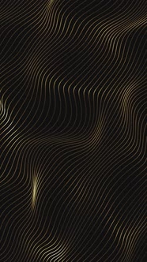 Vertical Video - Gold Wavy Lines Abstract Background