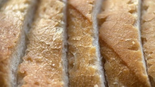 Macro Sliced White Bread, Slider Shot