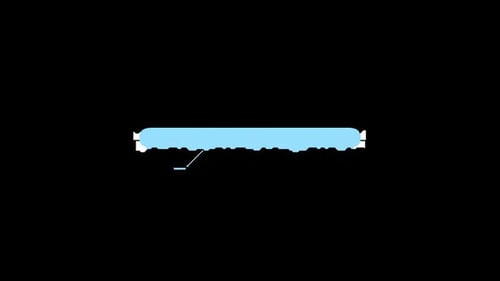 Interface Collection: Animation of two linear uneven elements going from right to left with flashing