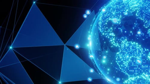 Antecedentes de tecnología global digital con espacio de copia