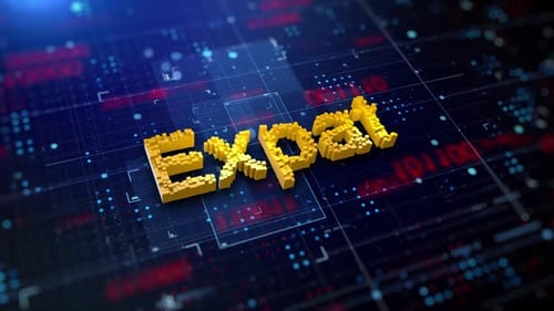 Futuristic Digital Expat Text Reveal