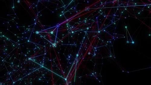 Futuristic Technology Network Data Loop Background