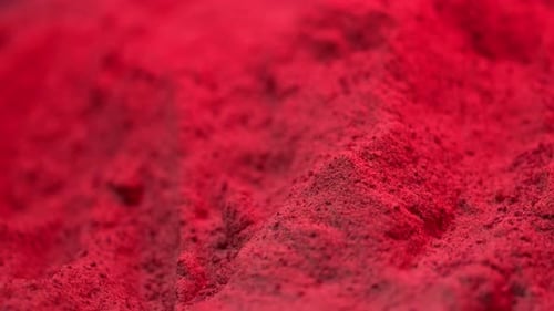 Bright Red Powder Texture Close Up