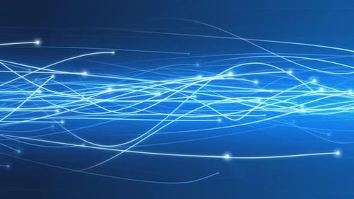 Dynamic Blue Light Stream Data Network Background Animation