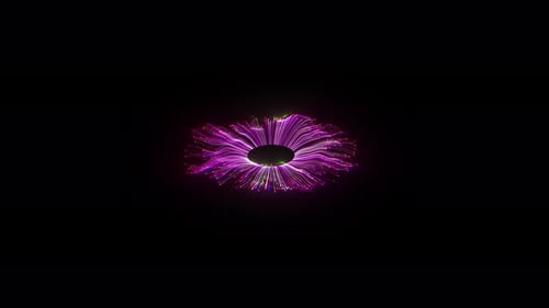 Energetic Abstract Glowing Lines Spreading from a Central Point