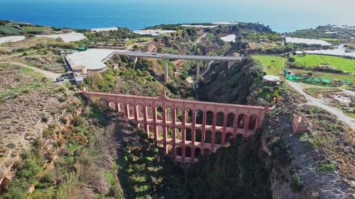 Eagle Aqueduct Acueducto del ГЃguila in Nerja, Andalusia, Spain
