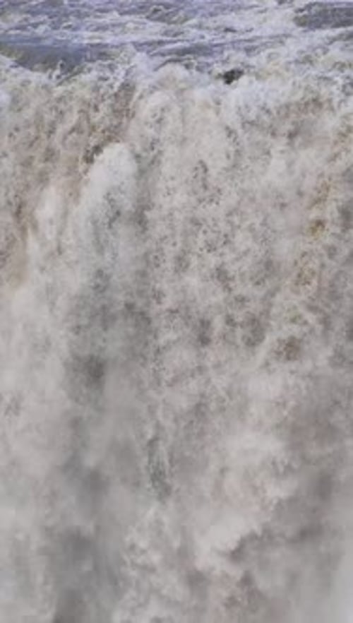 Dettifoss Waterfall Iceland Vertical Video