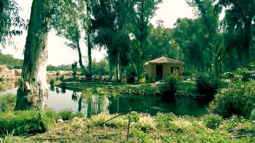 a lake in the numidia land park in tipaza