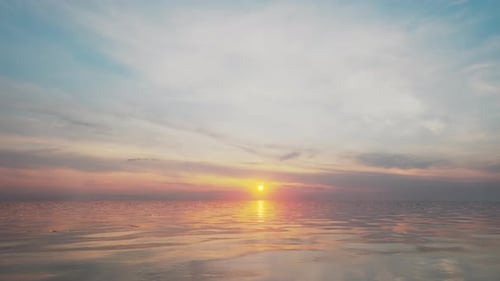 Beautiful Sunrise Sky Open Water Seascape Ocean Loop
