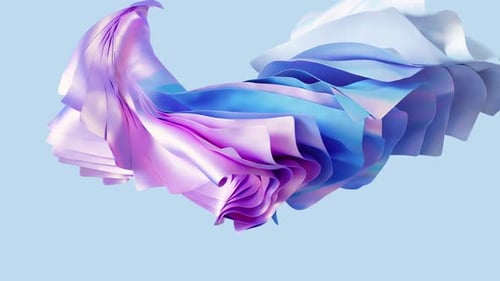 fond avec des couches textiles pliées en lévitation