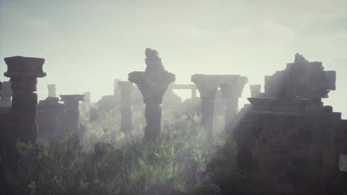Abandoned Fortress Perched on High Ground