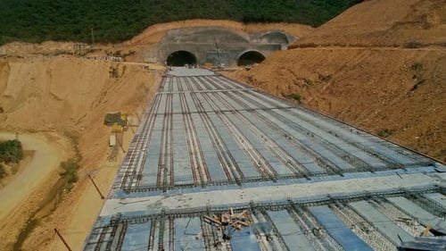 Highway Bridge Under Construction