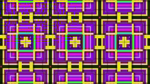 Vibrant Geometric Interlocking Pattern Loop Background