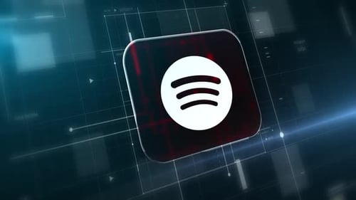 Futuristic Data Grid Logo Reveal Intro