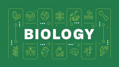 Animated Biology Education Icons Flat Design Intro