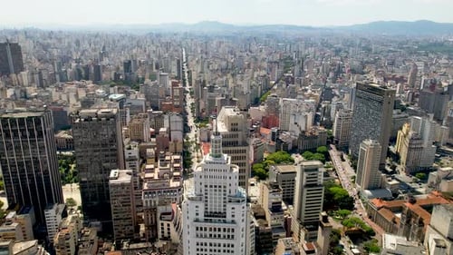Paisagem urbana de São Paulo, Brasil. Centro histórico do centro da cidade. Paisagem metropolitana de uma cidade histórica. Construir