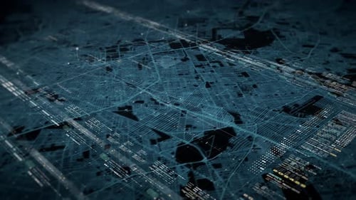 Carte de ville numérique holographique HUD futuriste 02