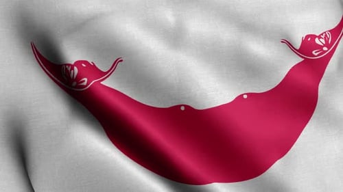 Easter Island Rapa Nui Flag Waving Seamless Loop