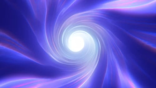 Tunnel d'énergie violet abstrait, tourbillon tordu de l'hyperespace cosmique