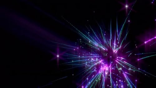 4k Purple Blinking Stars Trails Motion Background