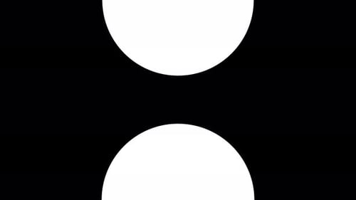 Tidal Collection: Two semi circles shapes coming out from the top and the bottom side merging on the