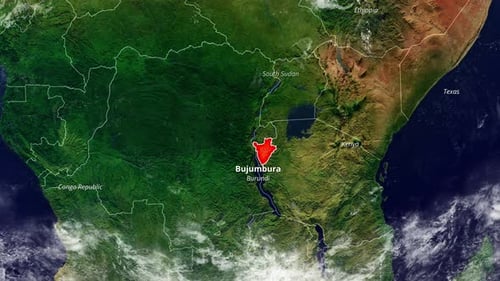 Animated World Map Zooming to Country and Capital Highlight