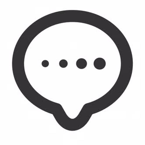 Animated Speech Bubble Icon with Typing Dots