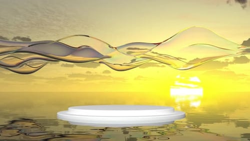 Color Rainbow Glass Wave White Platform Sunrise Able to Loop Endless