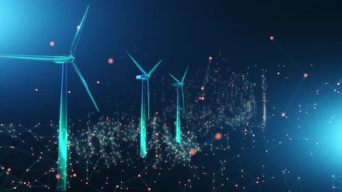 Wind Turbine Background Concepts With Renewable Energy Theme