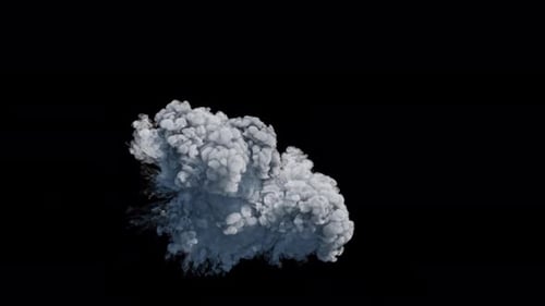 White Cloud Smoke Isolated With Alpha Channel