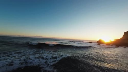FPV Drone At Reynisfjara Beach In Iceland