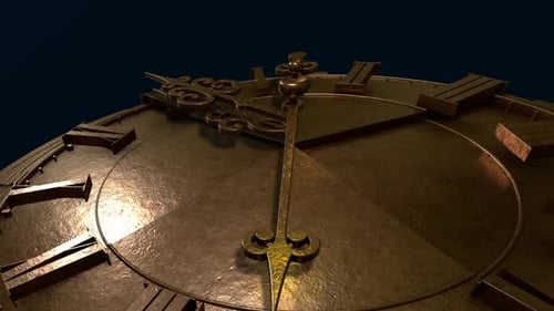 Antique Gold Clock Animation V.3